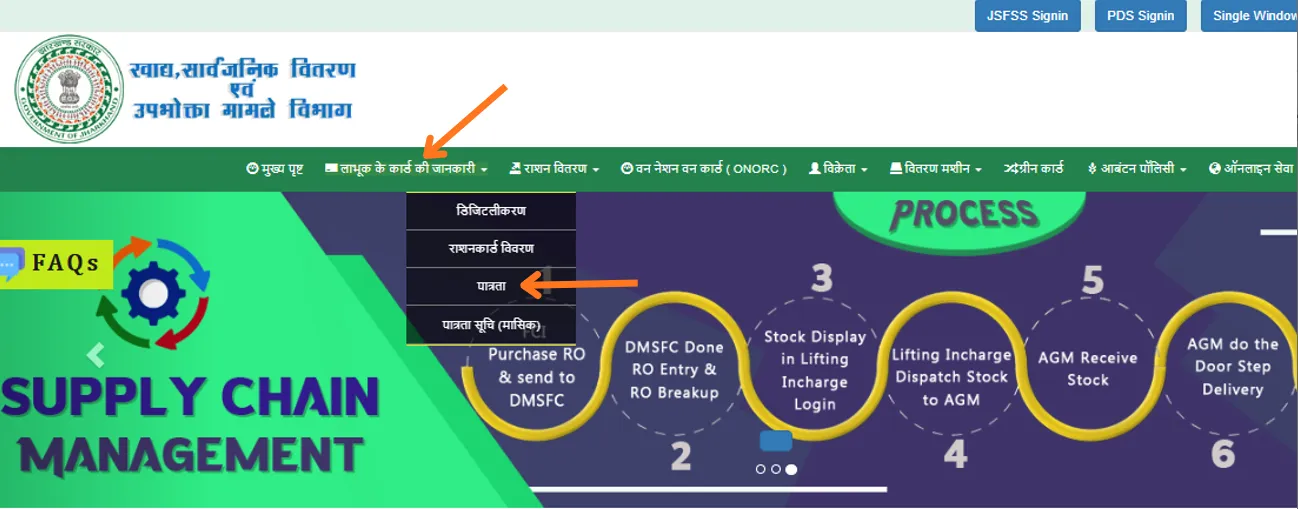 Jharkhand Ration Dealer Information Portal Home Page